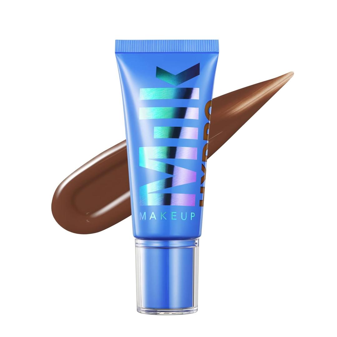 Milk Makeup Hydro Grip Hydrating Gel Skin Tint  12HR Lightweight Buildable Coverage with Hyaluronic Acid for Natural Dewy Finish  Non-Comedogenic (13 - Deep with Neutral Undertones)