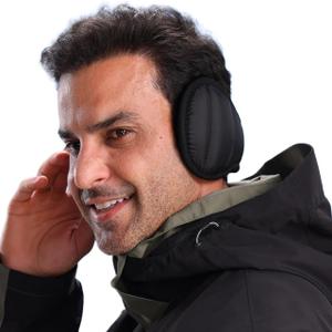 Winter Warm Ear Muffs Unisex Foldable Ear Warmers Adjustable fleece Earmuffs for Men Women Cold Weather 1/2 Pack