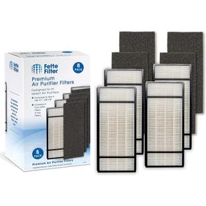 Fette Filter - Premium True Hepa H13 Filter H with Pre-Filter for Honeywell Model HPA-050 HPA-060 HPA-061 HPA-150 HPA-160 HHT-055 HHT-155 (QTY4) Part # HRF-H1 HRF-H2 HRF-B1 HRF-B2 Filter H (4+4)