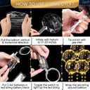 10 Pcs LED Balloons Light Up Balloons for Parties Clear 18" Balloon with Gold String Lights & Individual Switch Light Up Graduation Decorations for Indoor & Outdoor Events, Batteries Not Included
