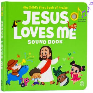 Jesus Loves Me Christian Sound Books for Kids - 6 Bible Songs - Christening, Baptism Gifts for Boys and Girls - Religious Toys, Interactive Music Books for Toddlers - Baby Dedication