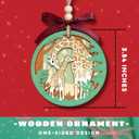 2 x Giraffe Ornament - Giraffe Ornaments for Christmas Tree, Animal Christmas Ornaments - Wood Ornament