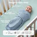 Momcozy Swaddles for Newborns, Quiet Fastener Swaddle Suitable for Infant 0-3 Months, New-Parent-Friendly Sleep Sack, Reduce Startle Reflex, Newborn Boys Girls Registry Essentials, 2-Pack, Serenity