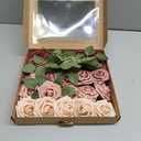 Ling's moment Artificial Flowers, 25Pcs 3" Roses in Burgundy Mauve Shades, Realistic DIY Foam Floral Fill for Wedding Bouquets/Centerpieces, Outdoor Party Backdrops, Room/Table, and Pot Decorations