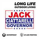 Jack Ciattarelli Yard Sign  18"x12" Yard Sign With H-Stake | Double-Sided Corrugated Plastic Outdoor Lawn Sign | Campaign Signs for New Jersey Governor