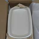 Ceramic Casserole Dish with Lid,33oz Covered Rectangular Baking Dish with Lid,Deep Casserole Cookware Bakeware,Oven Safe and Dishwash Safe (White)