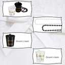 Maitys 12 Pieces Plastic Beaded Bridal Shot Glass Necklace Pink/Black and White with Gold Foil for Bachelor/Bachelorette Party Bridal Party