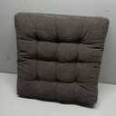 18x18x4 Inch Tufted Seat Cushion Cotton Linen Seat Cushions Non-Slip Chair Pad for Dining Room Kitchen Office Chairs (Coffee,18"x18")