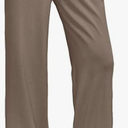 Trendy Queen Pants Matching Summer Sweatsuit Lounge Set Womens Wide Leg Pants Side Ruching Crop Top Sets (Small, Mocha)