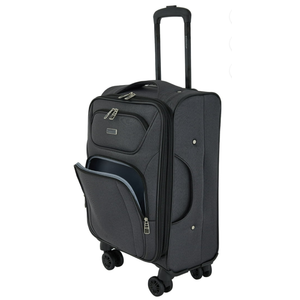 Travelers Club 3-Piece Rolling Soft Side Travel Luggage Set - Forged Iron Gray
