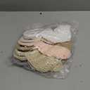 Hoolerry 8 Pcs Hanging Kitchen Towels Ring Crochet Hanging Dish Towel Holder with Loop Button for House Oven Stove Door, 8 Colors(Light Colors,Round)