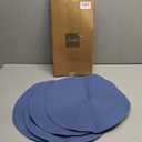 Floroom 15 Inch Round Braided Placemats Set of 4, Washable Heat Resistant Cotton Polyester Circle Place Mats for Kitchen Dining Table - Sail Blue