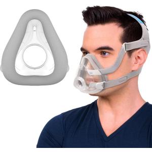 Replacement Memory Foam Cushion (M) for Airtouch F20, Comes with 2 Packs Mask Liners - Full Face F20 Mask Medium - Optimized Comfort & Secure Seal with New Version Memory Foam - Medium