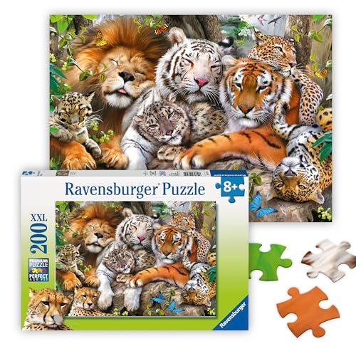 Ravensburger - Big Cat Nap - 200 Piece Jigsaw Puzzle - Stunning Imagery of The World's Feline Apex Predators - Lions, Tigers & More - Premium Quality - Ideal Gift - Screen-Free Fun - Children Ages 8+