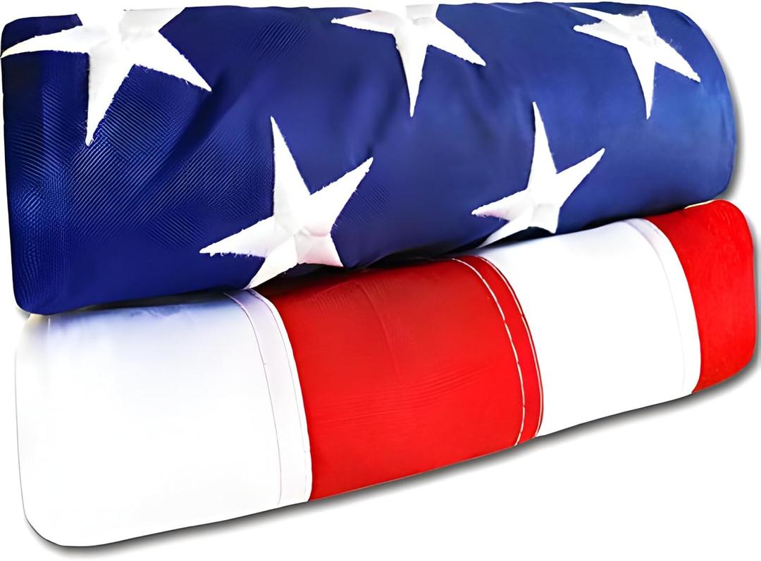American Flag for Outside Heavy-Duty US Flag with Embroidered Stars Reinforced Material USA Flag Built for Outdoors Sewn Stripes UV Protection Brass Grommets (3x5 ft)