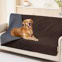 Smiry Waterproof Dog Bed Cover Pet Blanket, Soft Washable Dog Blanket for Furniture Bed Couch Sofa Reversible, Checkered (68"x82", Chocolate/Dark Grey)