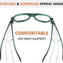 BFOCO Pilot Reading Glasses Metalless Screwless Spring Hinges 6 Pack Oversized Readers with Double Hinges for Women Men(+2.50)