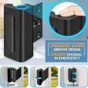 Home Security Door Reinforcement Lock - Child Proof Door Locks for Front Door Child Safety Lock High Door Locks for Kids Safety Withstand 800 lbs Top Flip Door Latch Lock for Inward Swinging Door