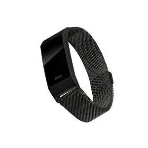 WITHit Black Stainless Steel Mesh Band for Fitbit® Charge 3 & Charge 4