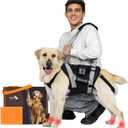 Dog Lift Harness for Large Dogs, Full Body Dog Sling Carrier with Handle, for Up Stair/Back Legs Support/Dogs Joint Injuries/Arthritis (Black, Extra-Large)
