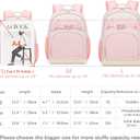 Lightweight Cute Kids Backpack for School Kindergarten Elementary Backpacks for Gilrs ages 6-8-10 (Pink Cream)