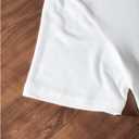 Girl's Letter Bow Graphic Tees Short Sleeve Crewneck Cute Shirts for Teen Girls Trendy (White)