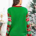 LANPULUX Ugly Christmas Sweaters for Women Pullover Christmas Sweater Funny Novelty Sweater Tops Knitted Party Jumper (Green)