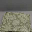 Linen Curtains Farmhouse Green Floral Print Curtains  Rod Pocket Drapes for Living Room Bedroom Semi Blackout Country Vintage Curtains 2 Panels White on Green 26.5x 82 Inch Set Of 2