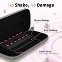 LXFEIFANTECH Slim Carrying Case Compatible with Nintendo Switch 2 2025, Hard Shell Travel Case with 12 Game Card Slots & Screen Protector Mat , Portable Hard Shell Storage Bag, Pink & Green