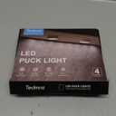 RGB Rechargeable Puck Lights with Remote, 2400mAh Battery Operated Tap Lights Stick On LED Under Cabinet Lighting Magnetic Classroom Push Light Kitchen Counter Touch Lamp Colored Press Button Light