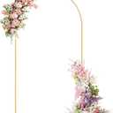 6.6FT Metal Arch Backdrop Stand, Gold Wedding Arch Frame, Balloon Arches Backdrop Stand for Birthday Party Baby Shower Graduation Ceremony Decoration