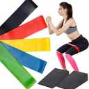 Exercise Slant Board & Resistance Bands Set  2PCS Incline Calf Raise Wedge Blocks + 5 Loop Bands  Non-Slip, Heavy Duty Material  Ankle Mobility & Stretching Kit for Home Gym & Rehab