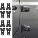 RT-TCZ Jeep Hinge Cover Trim - Front & Rear Door Hinges, Exterior Decoration Accessories - Compatible with Jeep Wrangler JL Unlimited 4-Door & Gladiator JT 2018-2024, 8Pack, Matte Black