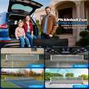 Retractable Pickleball Net - Durable and Lightweight Indoor/Outdoor Portable Pickleball Net with Steady Metal Frame, Free Assembly & Carry Bag for Backyards, Driveways and Garages