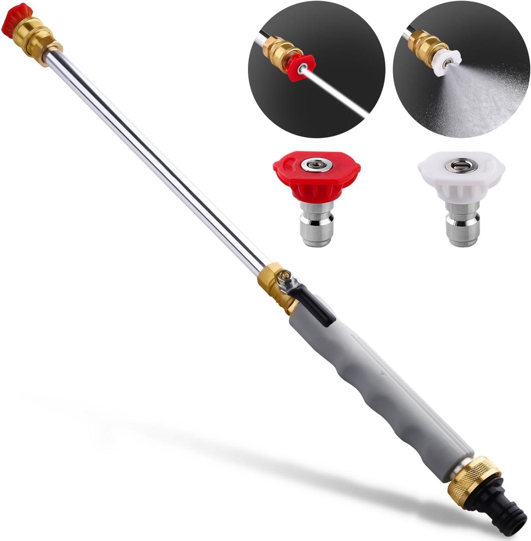 Animgrth 2025 Upgraded Jet Nozzle Power Washer for Garden Hose, Includes 2 High-Pressure Nozzles and Quick Connectors | Hydro Jet High Pressure Washer Tools