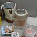 67oz Adults Thermo for Hot Food Kit 2L 9.06in 3 Layer Stainless Steel Vacuum Soup Food Thermo Hot Food Jar Bento Box for Men, Women, Suitable insulated Lunch Box for 12+ Camping, Office & Travel Use (orange)