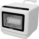 Portable Dishwasher Countertop Dishwasher with 5L Built-in Water Tank, No Hookup Needed, 5 Washing Programs, Air-dry Function, Fruit Washing, Delay Function, Mini Dishwasher for Apartment, RVs
