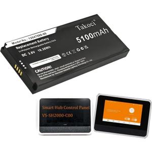 12047088-00, 10-600013-001 Rechargeable Battery Compatible with Smart Hub Control Panel,VS-SH2000-C00 5100mAh/3.8V
