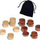 Checkers Pieces -Backgammon Pieces-Dark Brown/Natural 15tablets Each