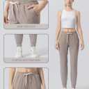 Women's Moisture Wicking Jogger Pants for Fitness, Drawstring Waist, Side Pockets, Soft Breathable for Running, Casual Sports (L)