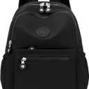 Mini Nylon Women Backpacks, 11L Small Ladies backpacks Casual Lightweight Women Shopping Travel Daypack (Black)