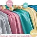 Ombre Chiffon Sheer Curtains Blue for Living Room Gradient Crinkle Semi Voile Curtain Panels for Bedroom Light Filtering Window Drapes for Office, Patio, Holiday Decor, Rod Pocket, 52"Wx95"L, 2 Pcs