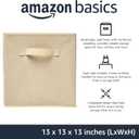 Amazon Basics Collapsible Fabric Storage Cube Bins Organizer with Handles for Organization and Organizing Solution, 13"x13"x13", Beige, 6-Pack