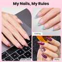Beetles Gel Nail Kit Flat-X, Almond Medium, 320pcs 16 Sizes Nail tips, with 15g Nail Glue Gel Hands-Free, 7.5ml Base Gel & Top Coat, Mini Lamp, for Acrylic Press On Nail, Extension DIY Set at Home