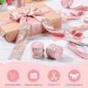 Suncalla 30 Yards Shimmery Chiffon Silk Ribbons for Xmas Tree Decoration Wedding Decor Invitations Bridal Flower Bouquets Gift Wrapping DIY Crafts(Rose Gold)