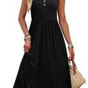 WIHOLL Women's Summer Dresses Maxi Dress Vacation Beach Sundresses 2026 with Pockets, XL