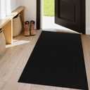 Uphome Boho Area Rug, 3x5 Machine Wasbable Rugs for Kitchen, Non Skid Low Pile Braided Cotton Farmhouse Entryway Rugs Indoor, Dirt Resistant Black Throw Rug Door Mats for Front Door Bedroom Bathroom