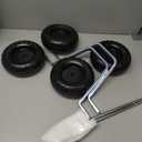 Gardening Stool - Rolling Garden Seat with Wheels and Storage Tool Tray - Garden Cart Scooter - Yard Tools by Pure Garden (Black)