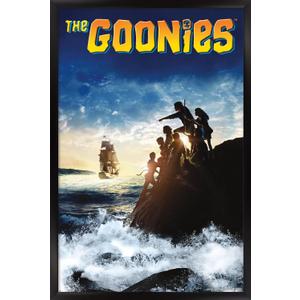 Trends International The Goonies - Ocean Key Art Wall Poster, 34L x 22.4W, Black Framed Version