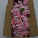 Artificial Cherry Blossom Branches 27 5 Pcs Faux Cherry Flowers for Vase Pink Fake Silk Flowers Artificial for Decoration Spring Peach Bouquet Table Centerpiece Decor Home Wedding Kitchen Garden